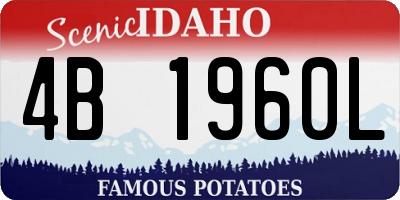 ID license plate 4B1960L