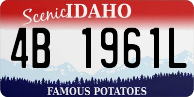 ID license plate 4B1961L