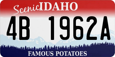 ID license plate 4B1962A