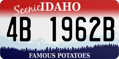 ID license plate 4B1962B