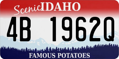 ID license plate 4B1962Q