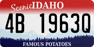 ID license plate 4B1963Q