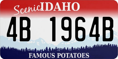 ID license plate 4B1964B