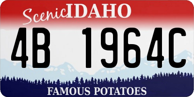 ID license plate 4B1964C