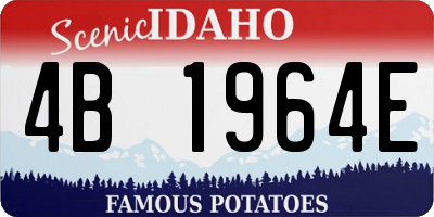 ID license plate 4B1964E