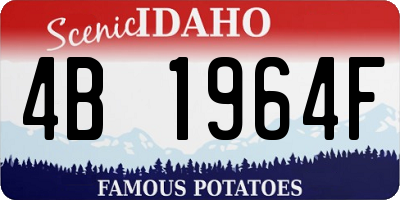 ID license plate 4B1964F