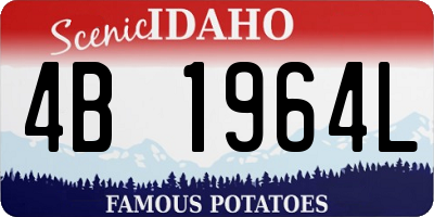 ID license plate 4B1964L