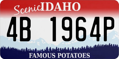 ID license plate 4B1964P
