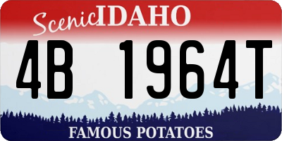 ID license plate 4B1964T