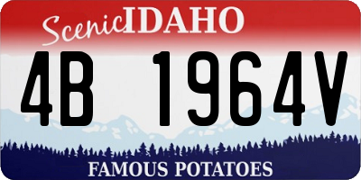 ID license plate 4B1964V