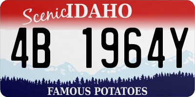 ID license plate 4B1964Y