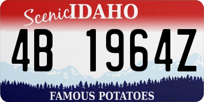 ID license plate 4B1964Z