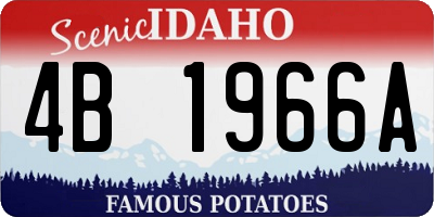 ID license plate 4B1966A