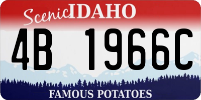 ID license plate 4B1966C