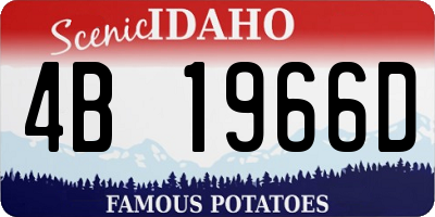 ID license plate 4B1966D