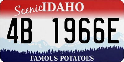 ID license plate 4B1966E