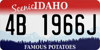ID license plate 4B1966J