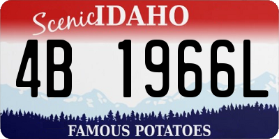 ID license plate 4B1966L