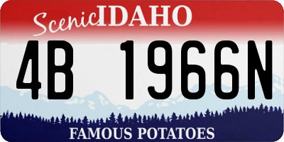 ID license plate 4B1966N