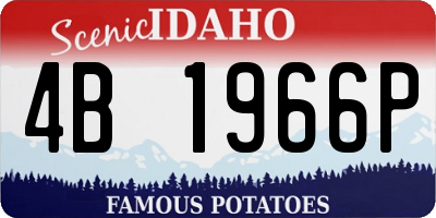ID license plate 4B1966P