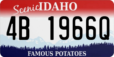 ID license plate 4B1966Q