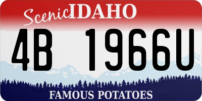ID license plate 4B1966U
