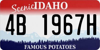 ID license plate 4B1967H