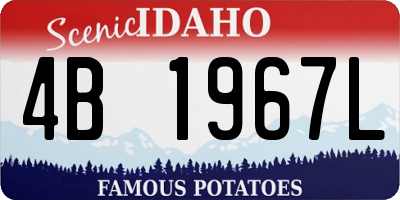 ID license plate 4B1967L