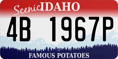 ID license plate 4B1967P