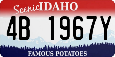 ID license plate 4B1967Y