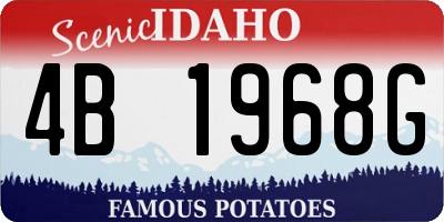 ID license plate 4B1968G