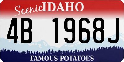 ID license plate 4B1968J