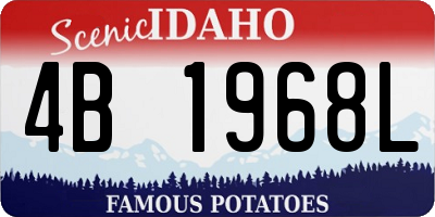 ID license plate 4B1968L