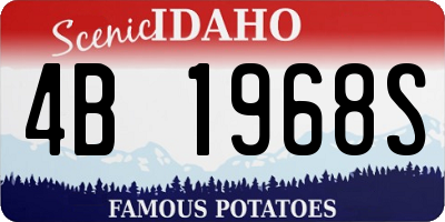 ID license plate 4B1968S