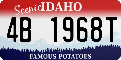 ID license plate 4B1968T