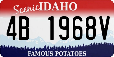 ID license plate 4B1968V