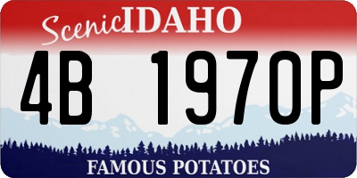 ID license plate 4B1970P