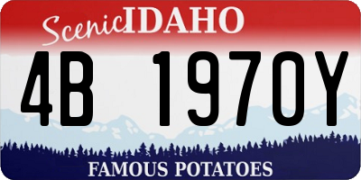 ID license plate 4B1970Y