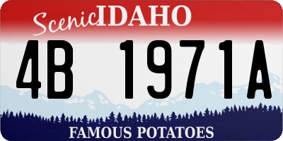 ID license plate 4B1971A
