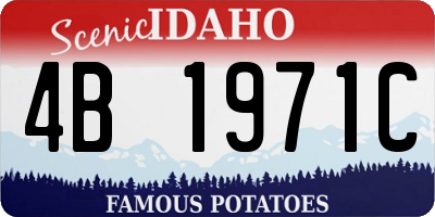 ID license plate 4B1971C