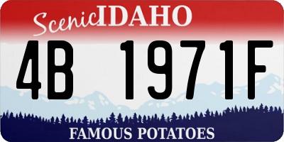 ID license plate 4B1971F