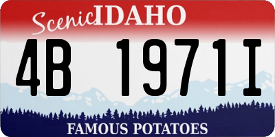 ID license plate 4B1971I
