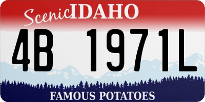 ID license plate 4B1971L