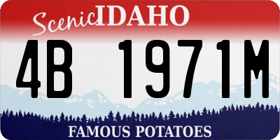 ID license plate 4B1971M