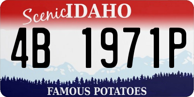 ID license plate 4B1971P