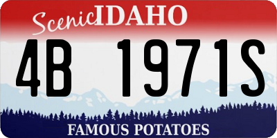 ID license plate 4B1971S
