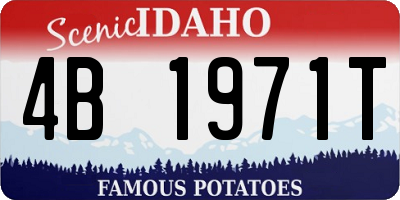 ID license plate 4B1971T