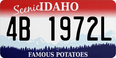 ID license plate 4B1972L