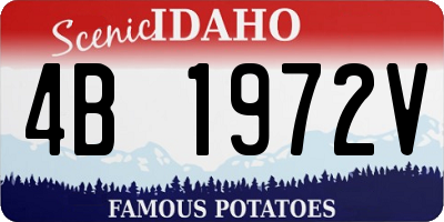 ID license plate 4B1972V
