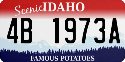 ID license plate 4B1973A